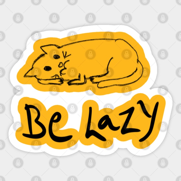 Lazy Cat Sticker by Joker & Angel